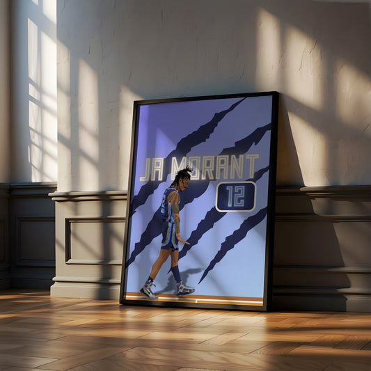 Cadres Personnalisé JA Morant - Déco Murale Basket NBA & Streetwear